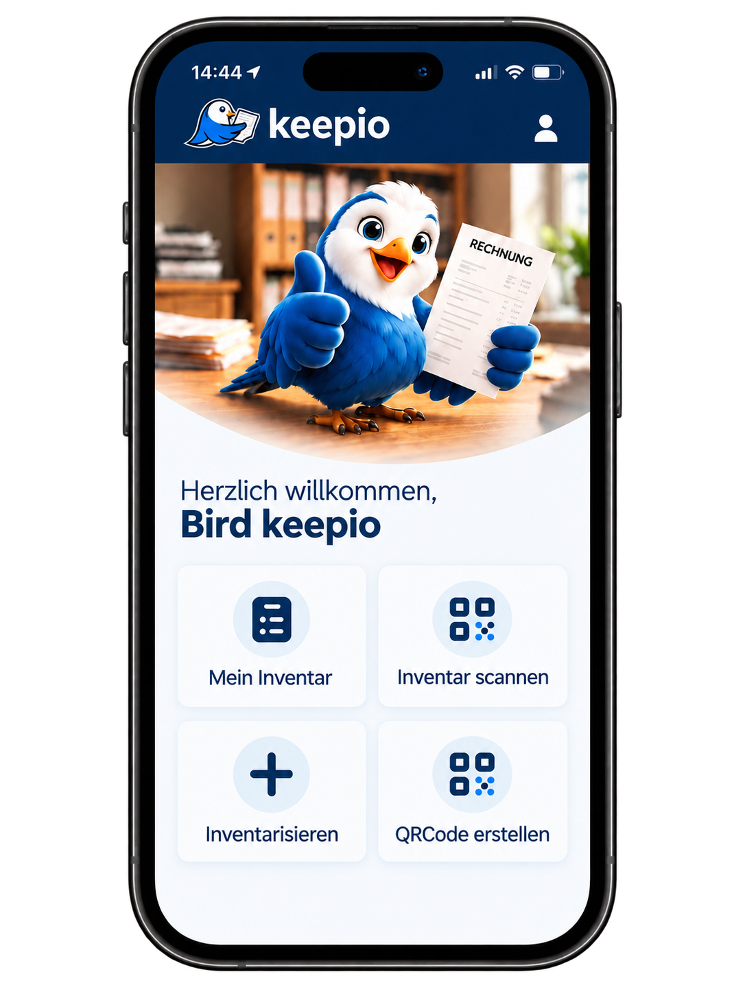 keepio App auf einem Smartphone